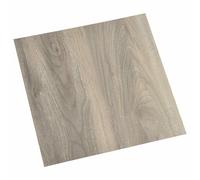 vidaXL Tablones de suelo autoadhesivos Negro y madera 30,5 x 30,5 cm
