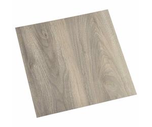 vidaXL Tablones de suelo autoadhesivos Negro y madera 30,5 x 30,5 cm