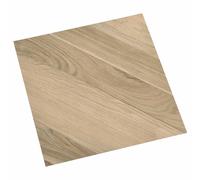 vidaXL Tablones de suelo autoadhesivos Raya marrón 30,5 x 30,5 cm
