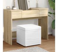 vidaXL Taburete 41 x 41 x 40 cm Cuero Sintético y Madera Fabricada