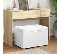 vidaXL Taburete 61 x 41 x 40 cm Cuero Sintético y Madera Fabricada