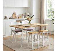vidaXL Taburete Alto de Bar EKAI 2 uds. Blanco 40 x 29 x 63 cm