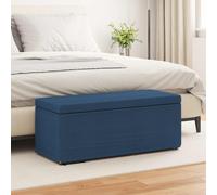vidaXL Taburete Azul 101 x 41 x 40 cm Tela y Madera Ingeniería
