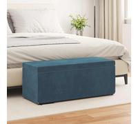 vidaXL Taburete Azul 101 x 41 x 40 cm Terciopelo y Madera Fabricada