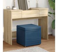 vidaXL Taburete Azul 41 x 41 x 40 cm Tela y Madera Ingeniería