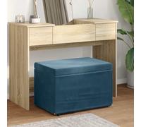 vidaXL Taburete Azul 61 x 41 x 40 cm Terciopelo y Madera Fabricada