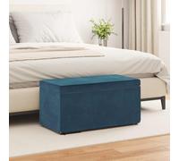 vidaXL Taburete Azul 81 x 41 x 40 cm Terciopelo y Madera Fabricada