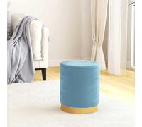vidaXL Taburete con almacenaje redondo terciopelo 31 x 37 cm azul claro