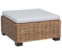 vidaXL Taburete con cojín, modelo GENDT, ratán natural