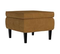 vidaXL Taburete con patas de madera terciopelo marrón