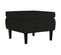 Vidaxl taburete con patas de madera terciopelo negro