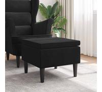 Vidaxl taburete con patas de madera terciopelo negro