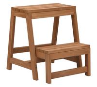 vidaXL Taburete con peldaños plegable madera maciza de abeto