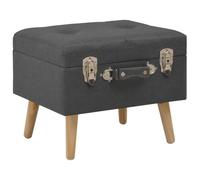 vidaXL Taburete de almacenamiento 40 cm gris oscuro de tela
