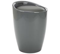 vidaXL Taburete de almacenamiento cuero sintético gris