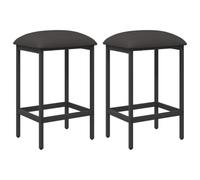 vidaXL Taburete de Bar 2 uds. Gris Oscuro 40 x 32 x 64 cm