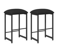 vidaXL Taburete de Bar 2 uds. Negro 40 x 32 x 74 cm