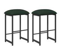 vidaXL Taburete de Bar 2 uds. Verde Oscuro 40 x 32 x 64 cm