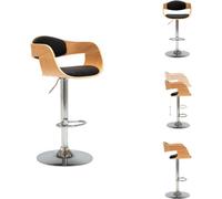 vidaXL Taburete de bar , con estructura de haya y tapizado de cuero sintético - Taburete de bar