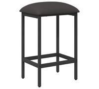 vidaXL Taburete de Bar Gris Oscuro 40 x 32 x 74 cm, Taburete de Bar Moderno, Rectangular, Ajustable, tapizado, Acero galvanizado, diseño Minimalista, Funcional