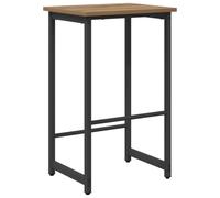 vidaXL Taburete de Bar Roble Artisan 40 x 32 x 74 cm, Taburete Rectangular para Sala, Moderno, Ajustable, Madera, Estructura de Acero, diseño Minimalista