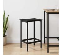 vidaXL Taburete de bar Roble Negro 40 x 32 x 74 cm