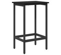 vidaXL Taburete de Bar Roble Negro 40 x 32 x 74 cm, con reposapies, Silla de Bar Rectangular, Estructura de Acero Resistente a arañazos, solución Elegante para Interiores