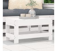 vidaXL Taburete de jardín madera maciza de pino blanco 62x30x32 cm