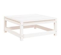 vidaXL Taburete de jardín Reposapiés otomana de palets – Madera maciza pino blanco 70x70x30 cm