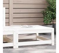 vidaXL Taburete de jardín madera maciza de pino blanco 70x70x30 cm