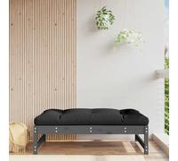 vidaXL Taburete de jardín de madera maciza de pino 120x80 cm Pino Natural Gray pine