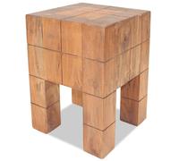 vidaXL Taburete de madera maciza de caoba