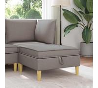 vidaXL Taburete de Sofá con Almacenamiento Topo 70 x 70 x 40 cm Tela