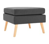 vidaXL Taburete de tela gris oscuro