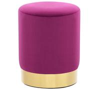 Vidaxl taburete de terciopelo 28 x 36 cm morado y dorado