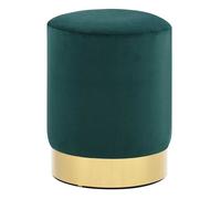 Vidaxl taburete de terciopelo 28 x 36 cm verde oscuro y dorado