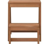 vidaXL Taburete escalón plegable de madera maciza de abeto