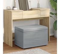 vidaXL Taburete Gris Claro 61 x 41 x 40 cm Tela y Madera Ingeniería