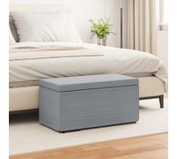 vidaXL Taburete Gris Claro 81 x 41 x 40 cm Tela y Madera Ingeniería