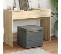 vidaXL Taburete Gris oscuro 41 x 41 x 40 cm Tela y Madera Ingeniería