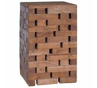 vidaXL Taburete Natural de madera maciza recuperada 29 x 29 x 48 cm