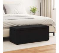 vidaXL Taburete Negro 101 x 41 x 40 cm Tela y Madera Ingeniería