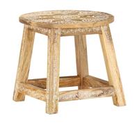Vidaxl taburete pintado a mano madera maciza de mango 38x38x35 cm