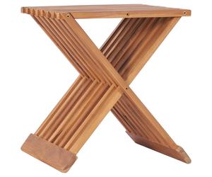 vidaXL Taburete plegable de madera maciza de teca 40x32x45 cm