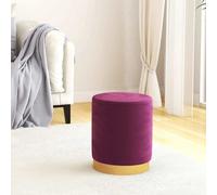 vidaXL Taburete redondo con almacenaje terciopelo 31 x 37 cm morado