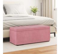 vidaXL Taburete Rosa 101 x 41 x 40 cm Terciopelo y Madera Fabricada