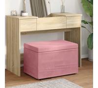vidaXL Taburete Rosa 61 x 41 x 40 cm Terciopelo y Madera Fabricada