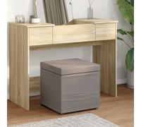 vidaXL Taburete Taupé 41 x 41 x 40 cm Tela y Madera Ingeniería