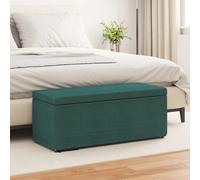 vidaXL Taburete Verde oscuro 101 x 41 x 40 cm Tela y Madera Ingeniería