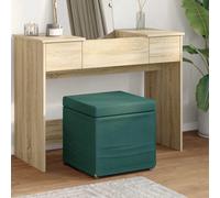 vidaXL Taburete Verde oscuro 41 x 41 x 40 cm Tela y Madera Ingeniería